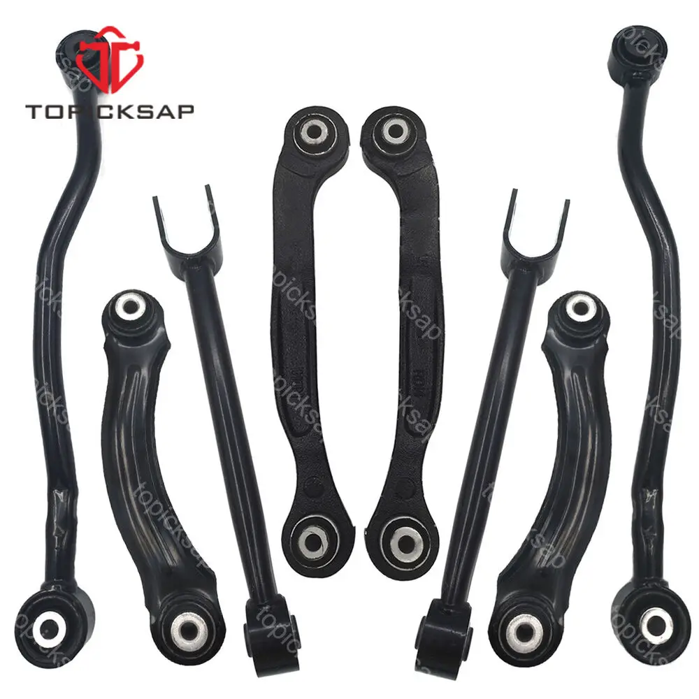 

TOPICKSAP 8pcs Rear Upper Lower Rearward Control Arm Kits for Chrysler 300 c Dodge Charger Challenger 2005 - 2013 2014 RWD