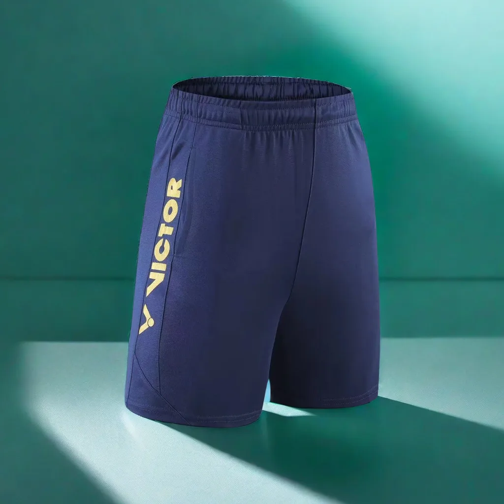 Shorts de secagem rápida personalizados para homens e mulheres, absorção de suor respirável, logotipo personalizável, versão competição badminton