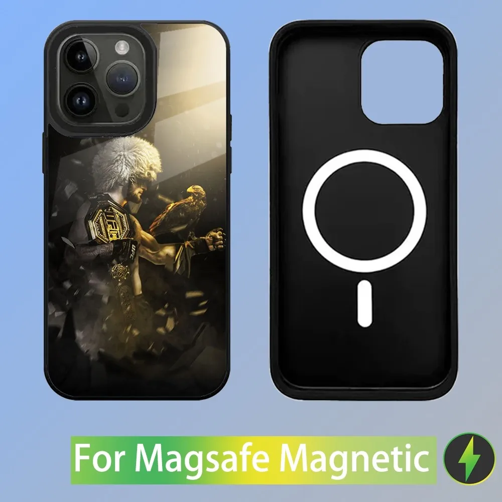 Khabib Nurmagomedov Phone Case For iPhone 15,14,13,12,11,Plus,Pro,Max Mini Magsafe Magnetic Wireless Charging