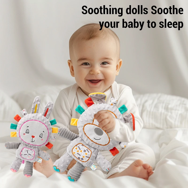 Muñecas Muppet para niños, juguetes de animales de dibujos animados Lovey, muñecos de compañía para dormir para bebés, juguetes para decoración de cama para habitación de niños, rompecabezas, juguetes para bebés