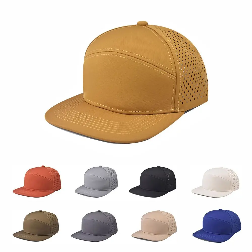 Gorra de béisbol de color sólido de alta calidad ajustable transpirable hip-hop sombrero visera unisex