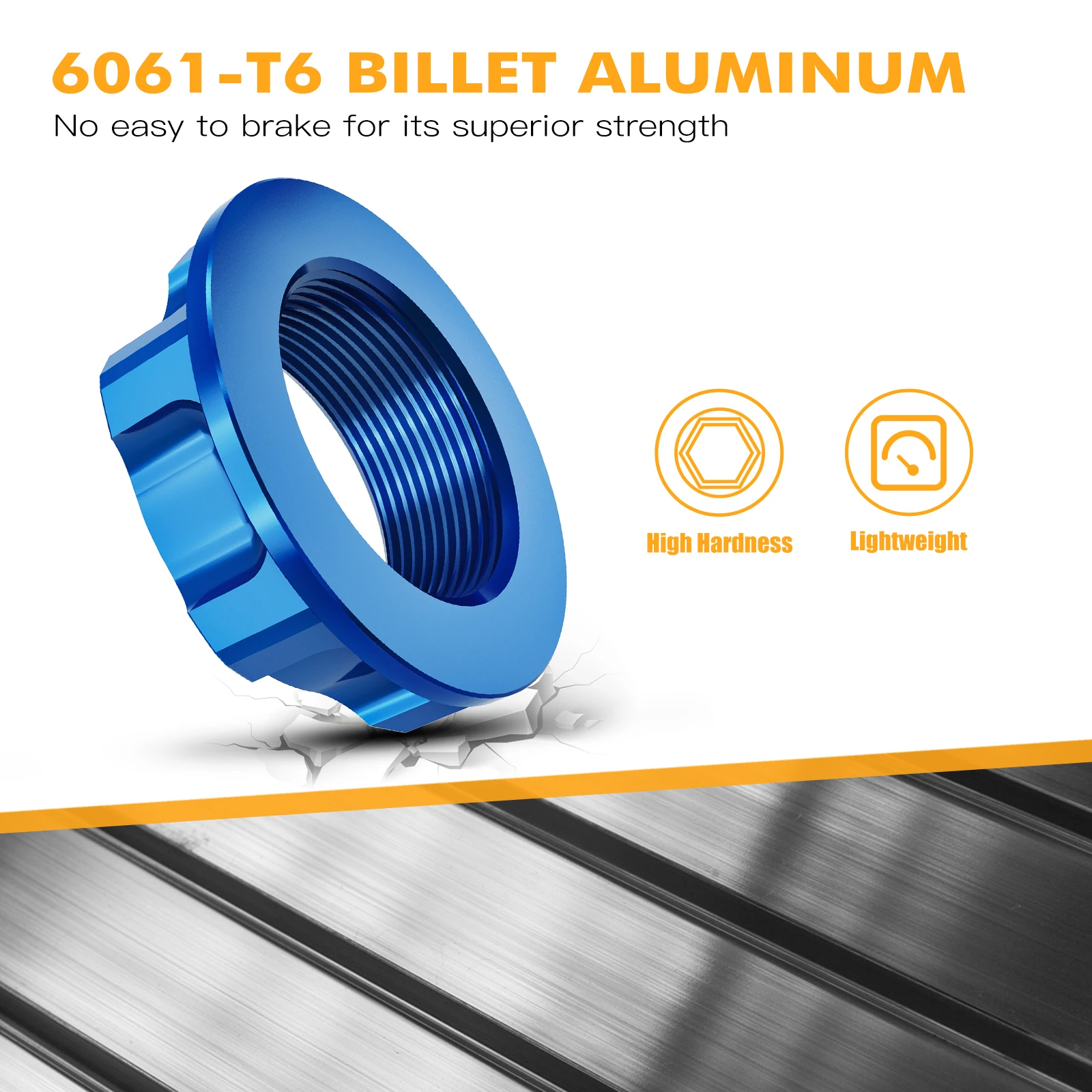 Écrou de tige de direction de Motocross, pour Yamaha YZ125 YZ250 YZ250F YZ450F YZ400F YZ426F YZ125X YZ250X YZ250FX YZ450FX WR250F WR450F YZ WR