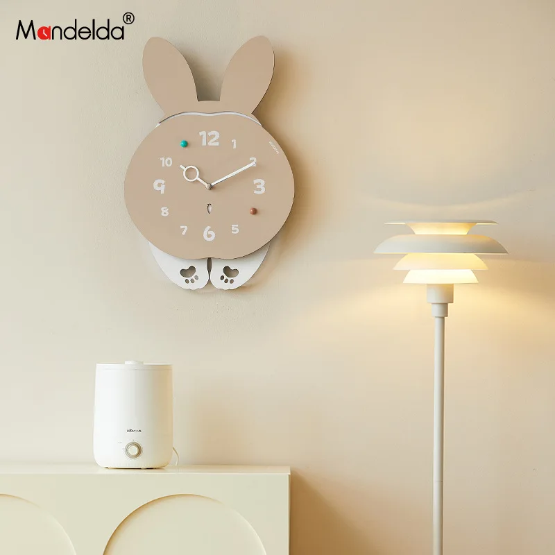 Imagem -05 - Moderno Panda Relógio de Parede para Sala de Estar Relógios de Parede Ecológicos Decoração de Parede Simples Decoração de Casa Arte Criativa Presentes de Natal