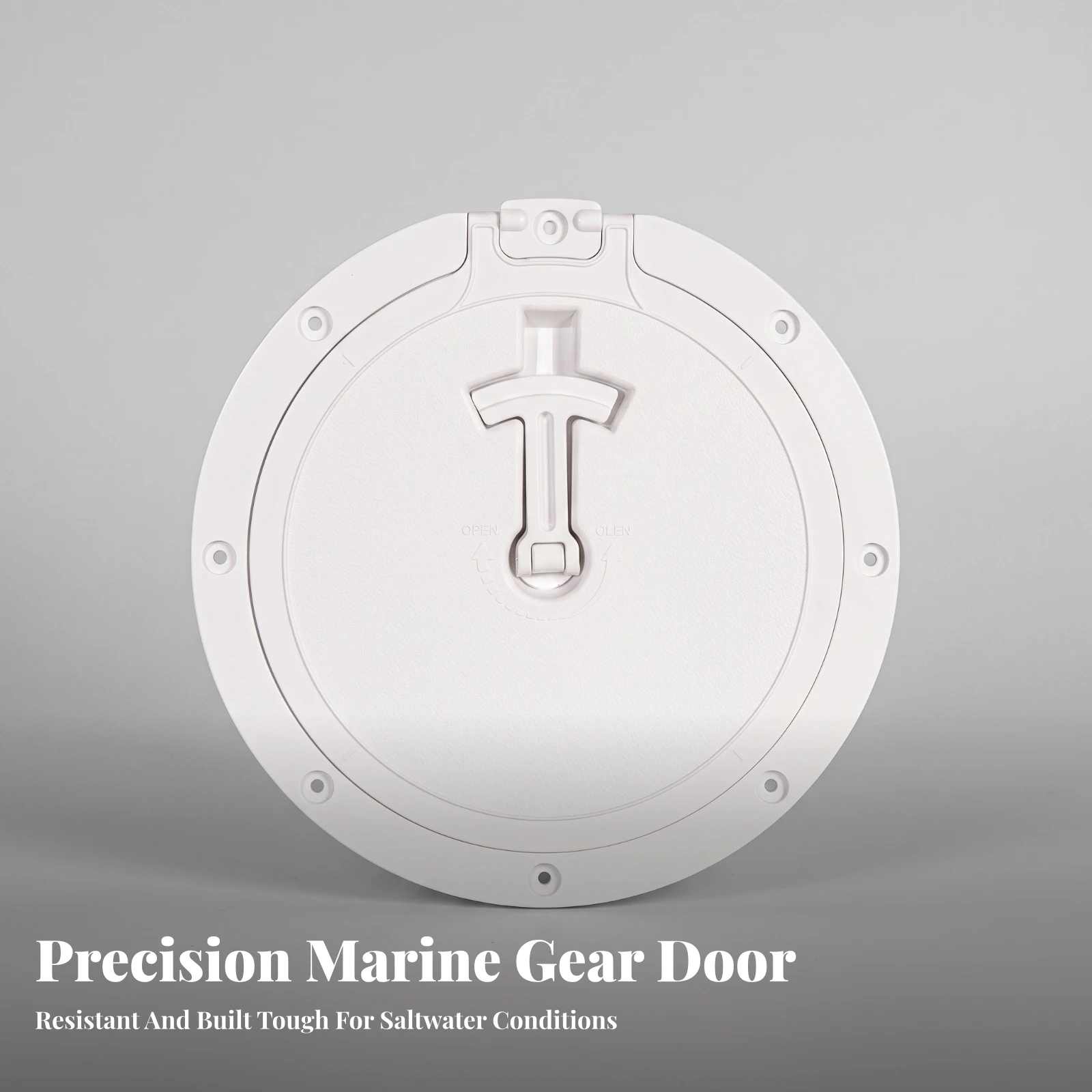 Hatch Cover with Pull Handle Flush Mount Inspection Hatch with Screws Marine Inspection Port Non-Slip Textured for Boat Owners view 3