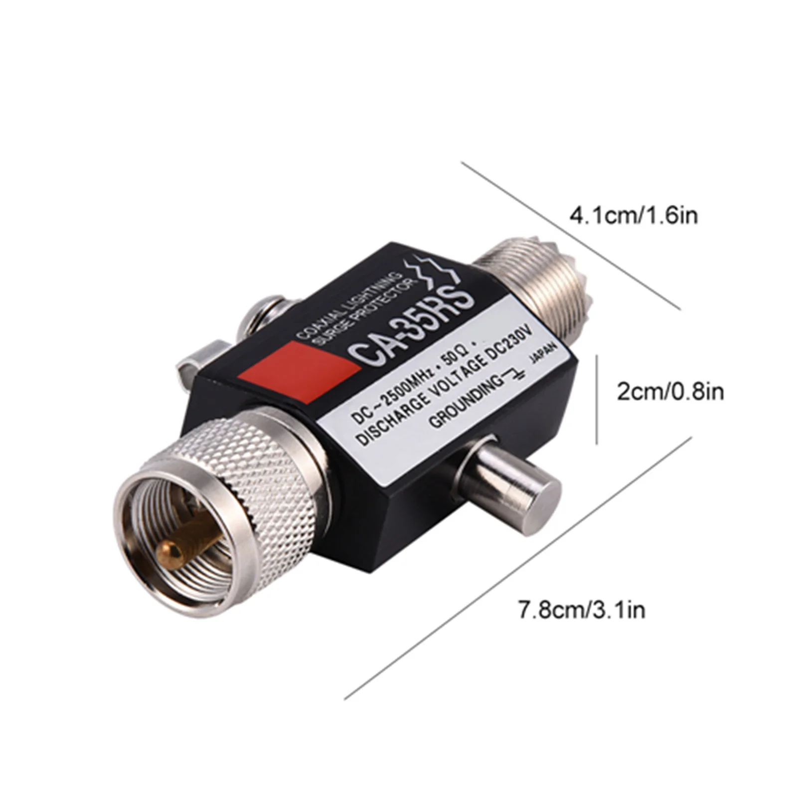 CA-35RS pararrayos Coaxial Protector contra sobretensiones macho a hembra conector UHF 0-2500MHz pararrayos de antena