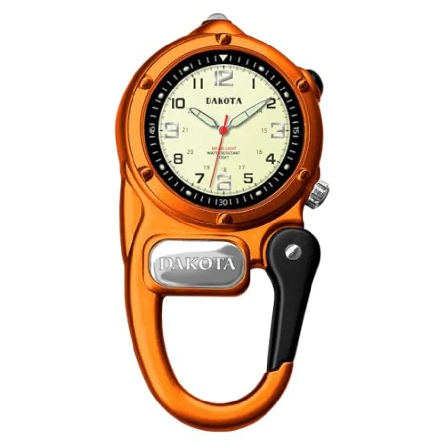 Dakota Mini Clip Microlight, Reloj de Bolsillo y de Pulsera de Calidad, Durabilidad Premium, Regalos para Hombres para Actividades al Aire Libre, Ideal para Pesca y Caza