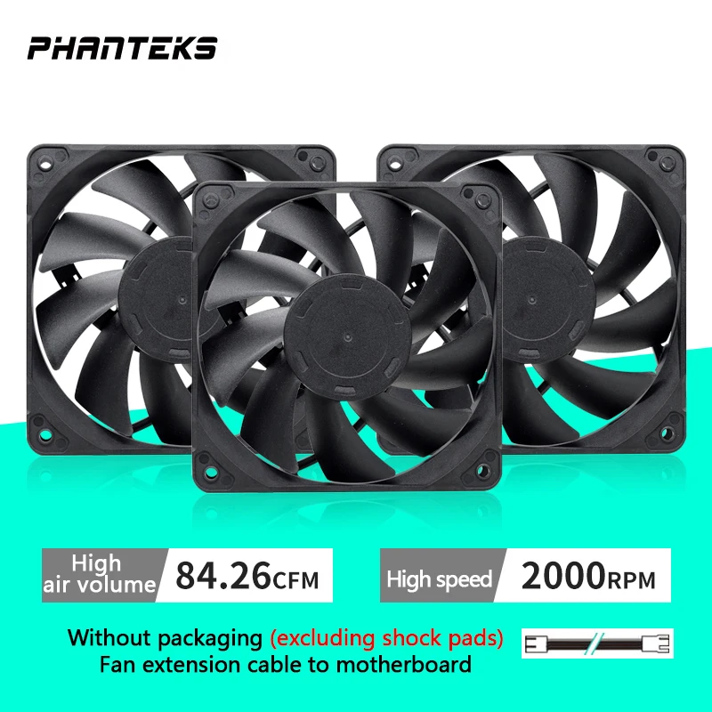 Phanteks M25-120mm 5V/3PIN ARGB PC Case Cooling Fan 4pin PWM Temperature Control High Air Volume CPU Cooler Fan [NO packaging]