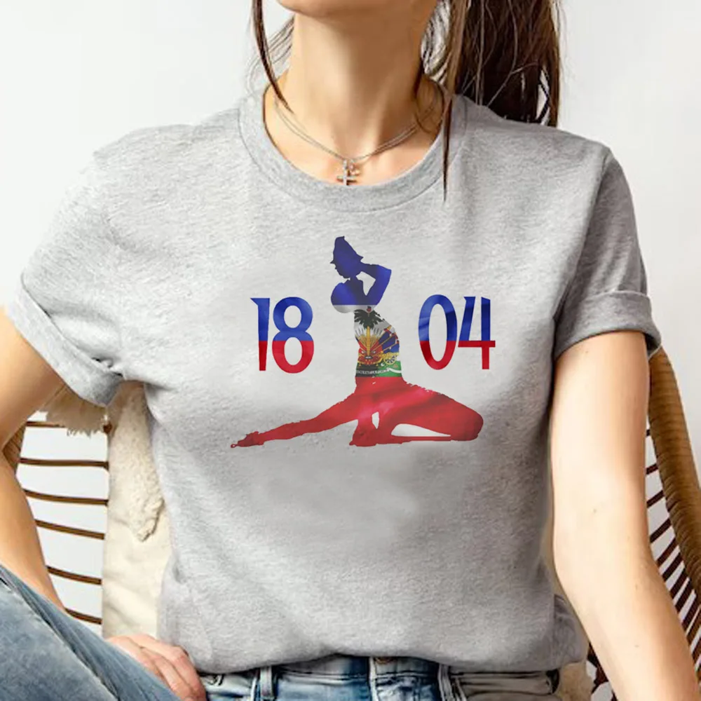 Haiti tshirt women designer streetwear graphic t-shirts female Japanese manga designer clothes