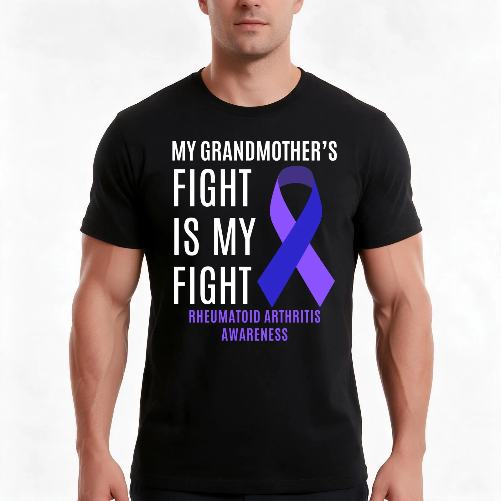 rheumatoid arthritis Awareness T-Shirt, Summer Casual Cotton Tee, Oversized Streetwear Tops, Vintage Graphic Print, 100% Cotton