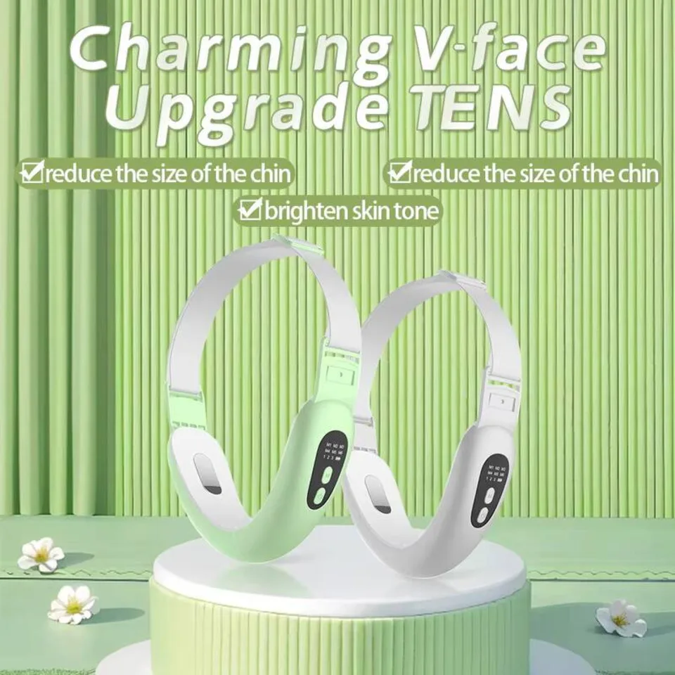 미세 전류 진동 뷰티 뷰티 마사지, 핫 압축 EMS 다기능 V 페이스 장치, 슬리밍 마사지기, 뷰티 기기