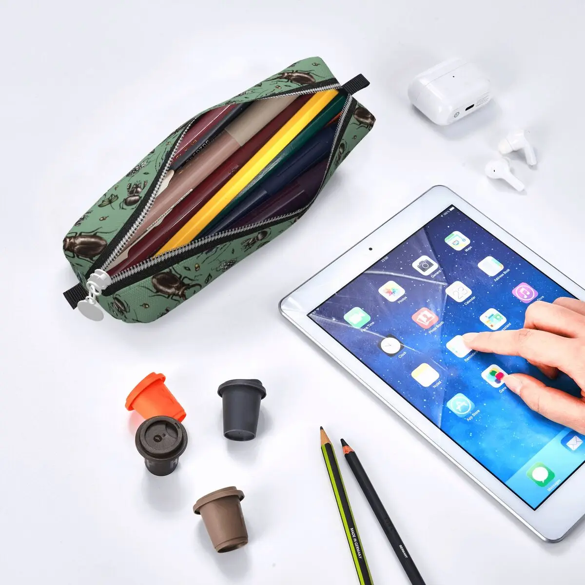 Colored Beetle Pattern - Insect Collection Backpack Hot Sale Large Capacity Boys Girls BookBag Kids School Bag Pencil Case