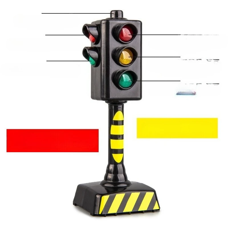 Kinder-Spielzeugmodell eines Ampels mit Licht- und Soundeffekten, Frühkindliche Bildung, Verkehrssignal-Modell, Logo – Detail 5