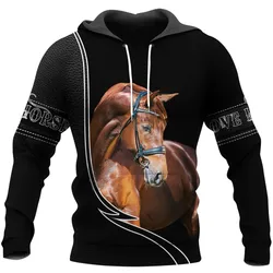 yk2Newest Funny Animal horse tattoo street clothing long sleeved sportswear Newfashion 3D printed autumn casual hoodie