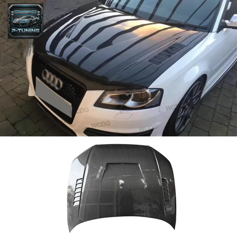 

2013-2018 Audi A3 S3 RS3 8V Carbon Fiber Front Hood Bonnet Auto Parts Bodykit with Air Vent Engine Cover New Condition