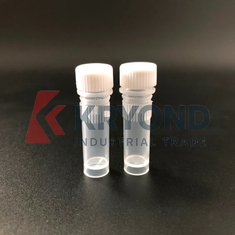500Pcs 1ml Cryovial 10×40mm PP Cryogenic Vials Stand on Lab Cryogenic Vials with Washer Original Product