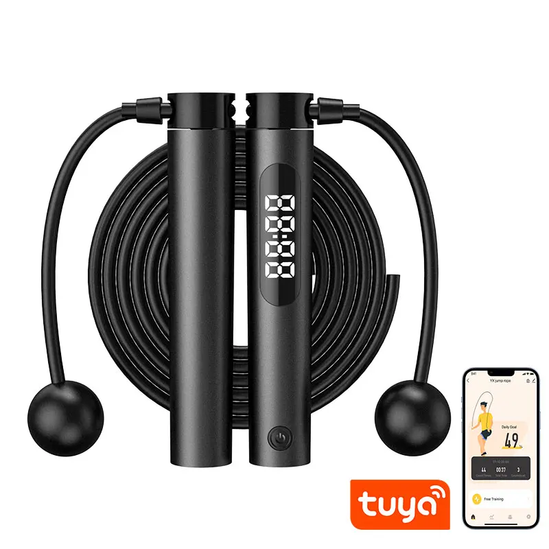 High Quality Cordless Skipping Rope Digital Counter Home Fitness App Connect Adjustable Smart Jump Rope