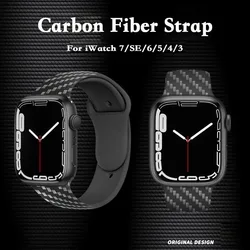 Silicone Strap For Apple Watch Band 44mm 40mm 45mm 41mm 49mm 38 42mm printed carbon bracelet correa series 9 8 7 SE 4 5 6 Ultra