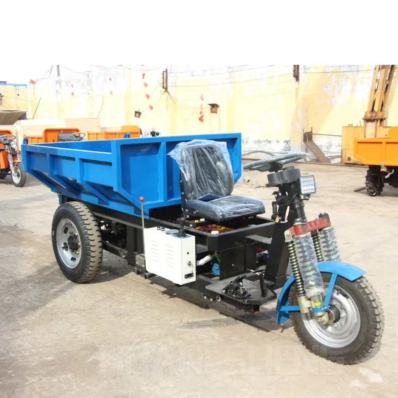 2 Ton Hydraulic 3 Wheel Mini Electric Tricycle Dumper Vehicle Dump Truck