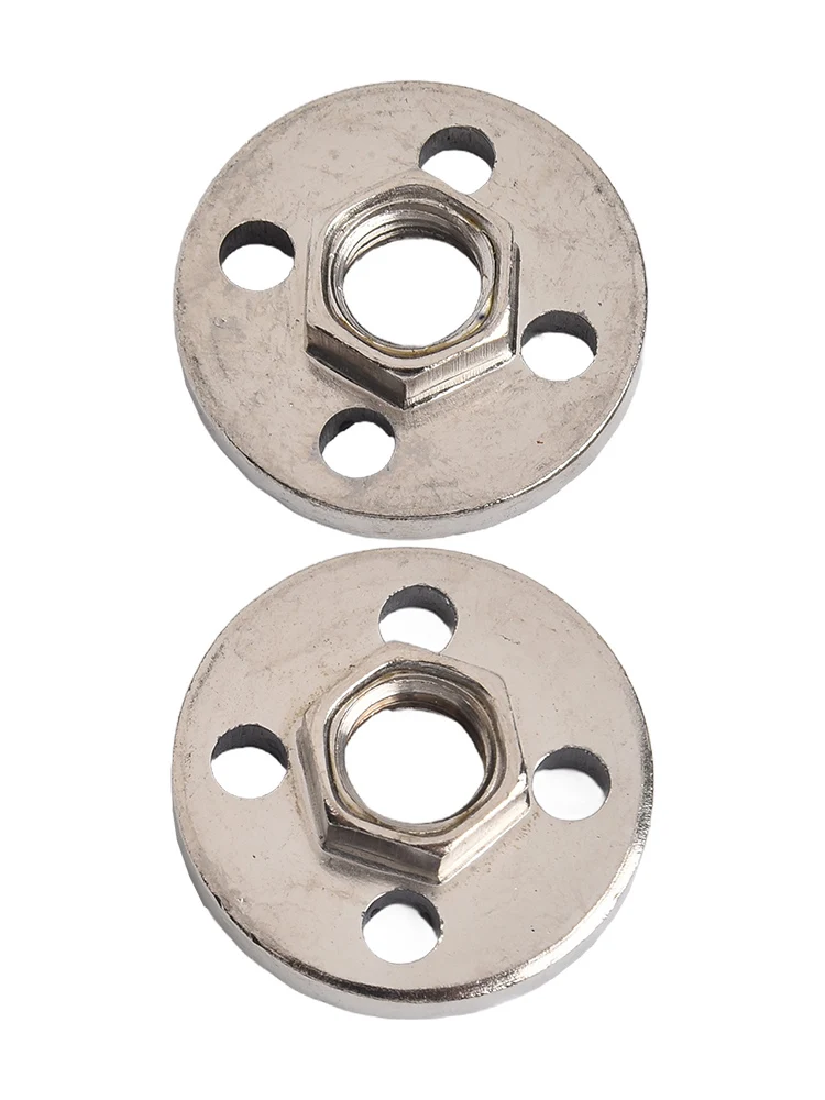2pcs Angle Grinder Flange Nut Inner Outer Round Metal Pressure Plate Angle Grinder Fitting Angle Grinder Pressure Plate Tools