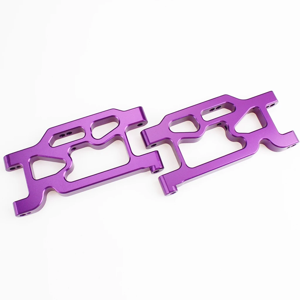 Brazo oscilante de suspensión delantera de aleación de aluminio, 2 uds., para Wltoys 104001   Accesorios de piezas de actualización de coche RC 1/10, color morado