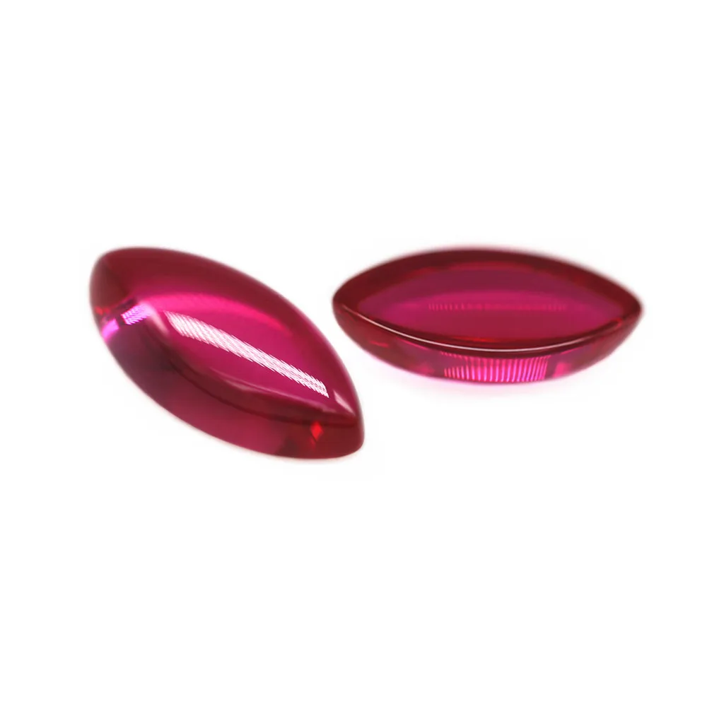 Marquise Shape Blood-red Ruby Cabochon Flat Back Multiple Sizes to Choose
