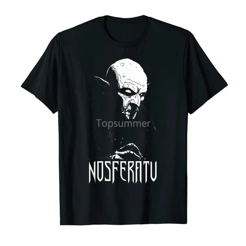 Nosferatu 뱀파이어 클래식 호러 플릭 티셔츠, 드라큘라 화이트 