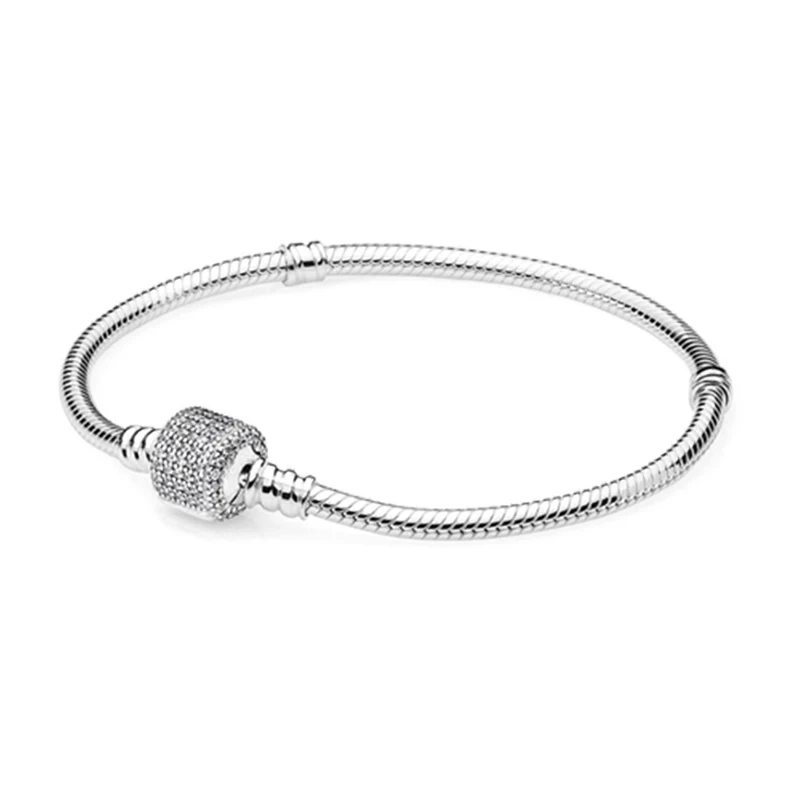 S925 silver Panjia high quality Moments bright heart and snake bracelet, suitable for wearing at parties