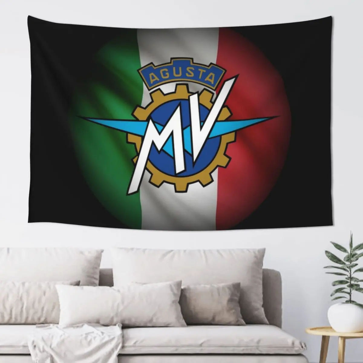 

MV Agusta Italian Flag Tapestry Funny Custom Wall Hanging Tapestry