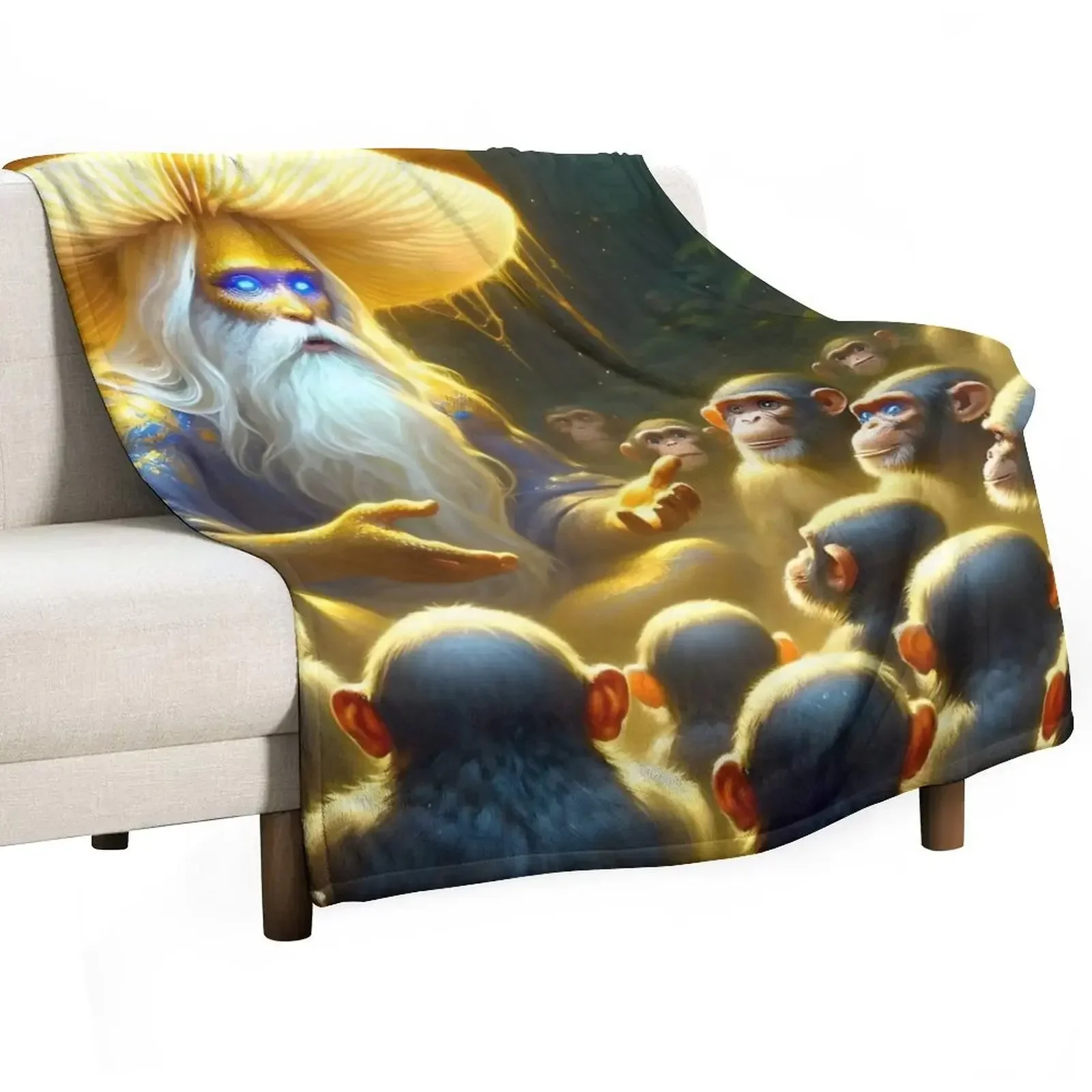 

Stoned Ape Theory Throw Blanket Picnic Luxury Throw sofa bed Hair Blankets