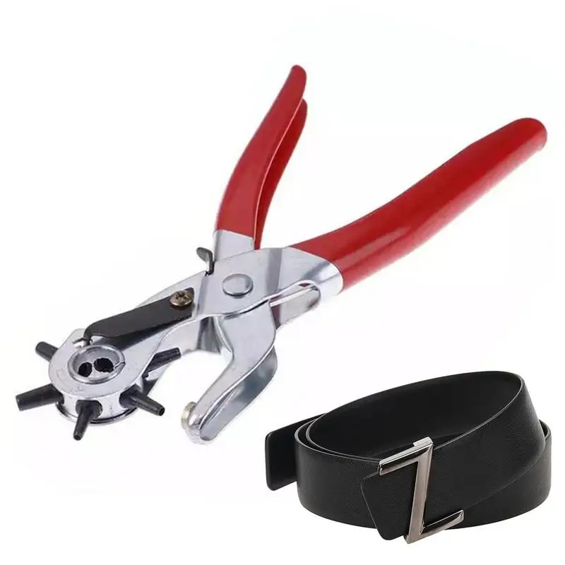 

Leather Hole Punch Heavy Duty Leather Punch Tool With 6 Solid Holes Leather Hole Punch Tool Belt Hole Puncher For Belts Belt