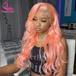 Perruque Lace Front Wig Body Wave naturelle blonde, rose clair, 13x6, 13x4 HD, couleur jaune 613, pour femmes africaines