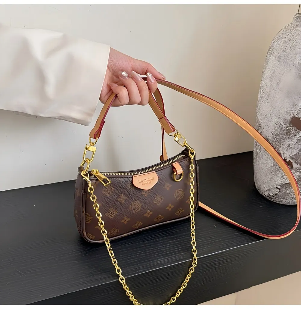 

Designer luxury women's crossbody chain shoulder bag, classic style, high-end feel, vintage print luxury bag