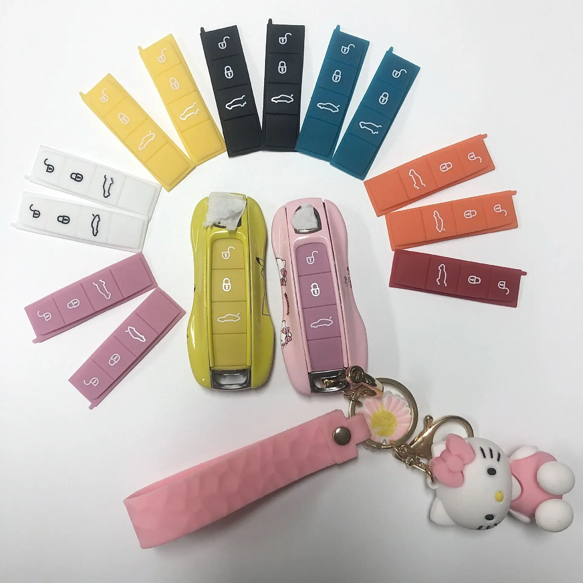 Fashionable and Stylish Remote Key for 2017-21 Porsche Key Button Skin Modification High Quality, Multiple Colors Available