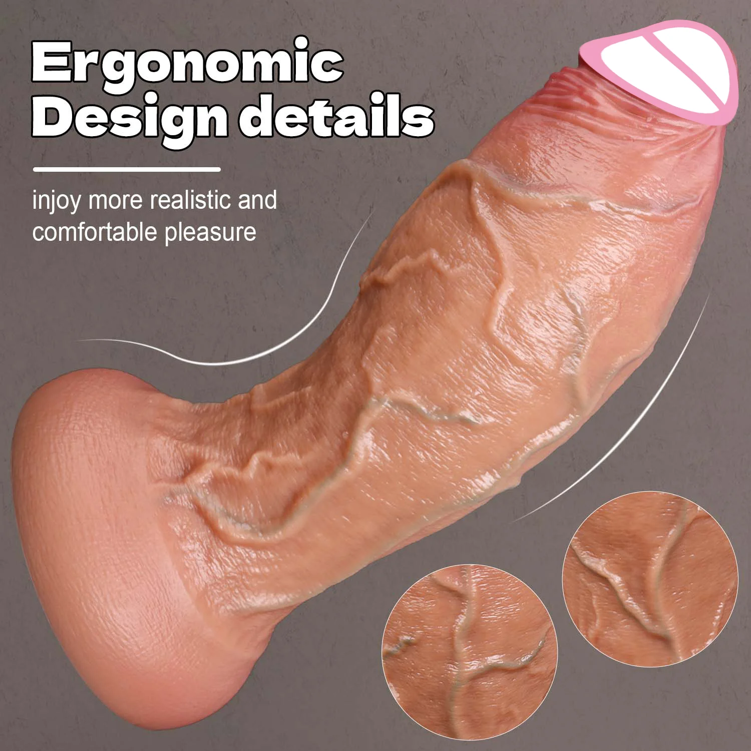 Huge Realistic Thick Dildo Double Silicone Skin Soft Glans Penis Woman Man Anal Sex Toy Suction Cup Big Dick Masturbators Dildos