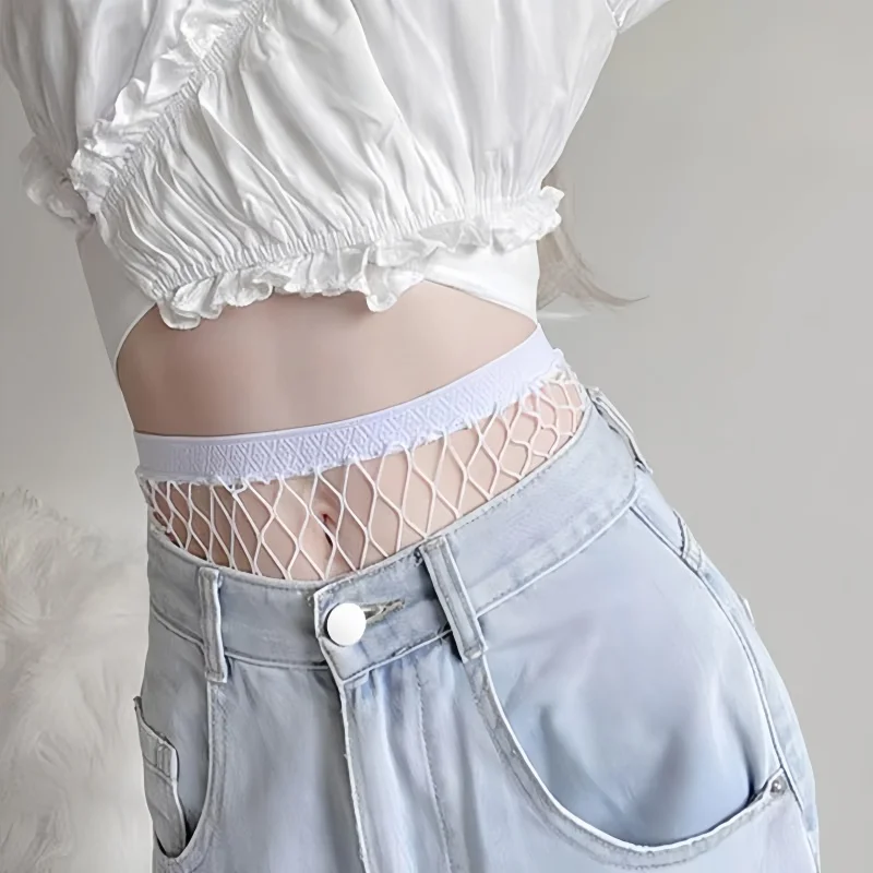 الصيف المرأة مثير الأبيض شبكة صيد السمك تخزين عالية الخصر لوليتا ضيق الحياكة الجوف خارج جوارب طويلة شبكة الملابس الداخلية تأثيري اكسسوارات