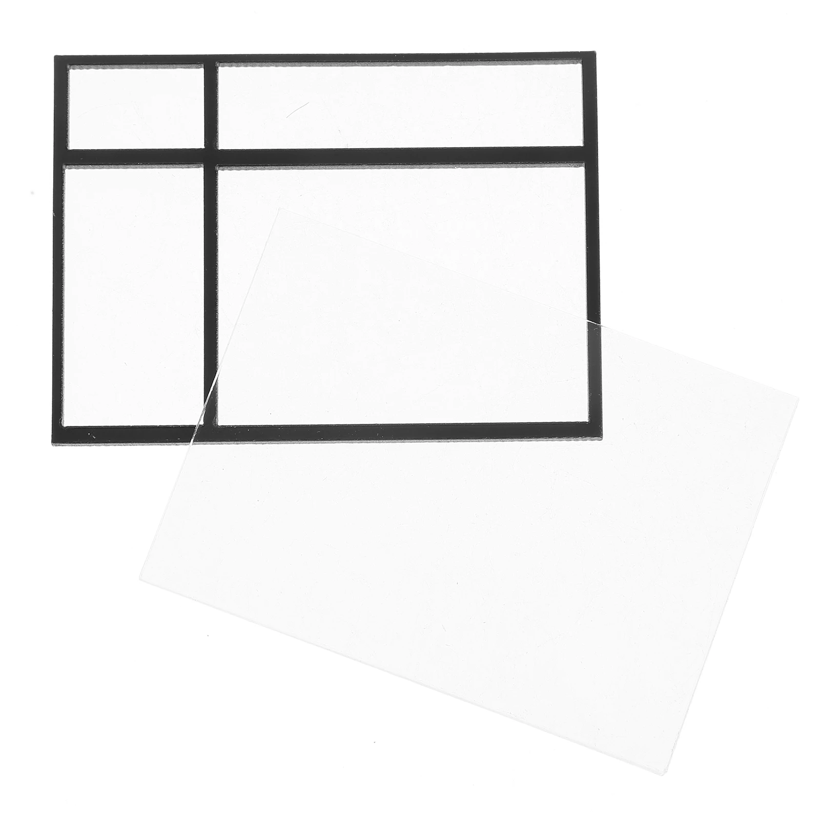 

2Pcs Mini House Construction Windows Acrylic Small Frames for DIY Miniature Furniture Accessories Crafts Dollhouse Doors