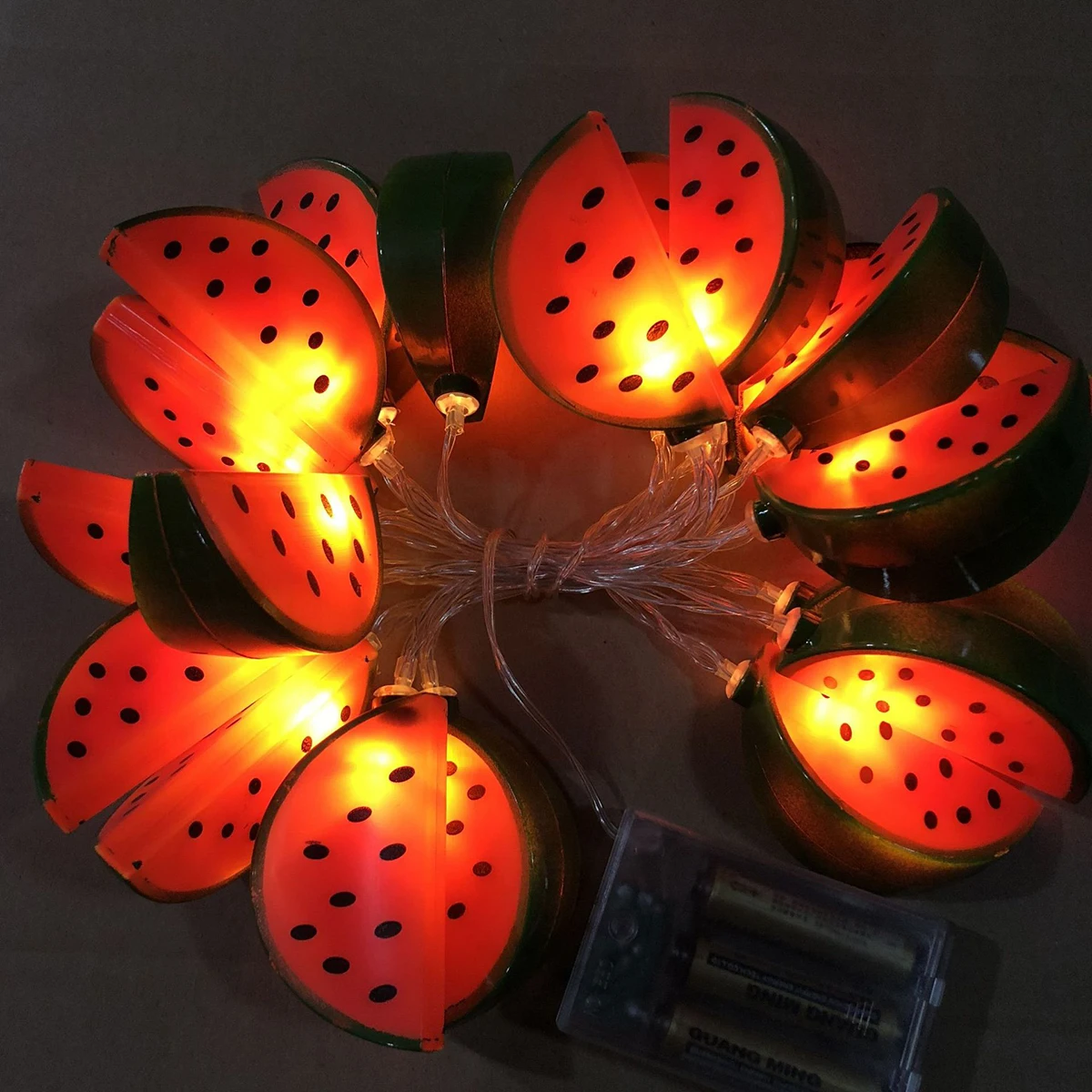 Watermelon LED String Lights Operated Eco Friendly Safe Ideal for Parties Weddings Gardens Bedrooms Warm