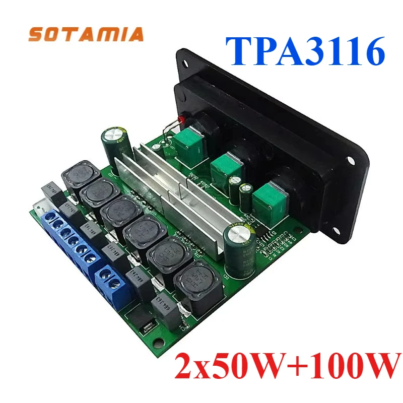 Sotamia tpa3116 subwoofer amplificador de potência placa áudio 2x50w + 100w 2.1 canais tpa3116d2 amplificador de som digital diy casa inteligente