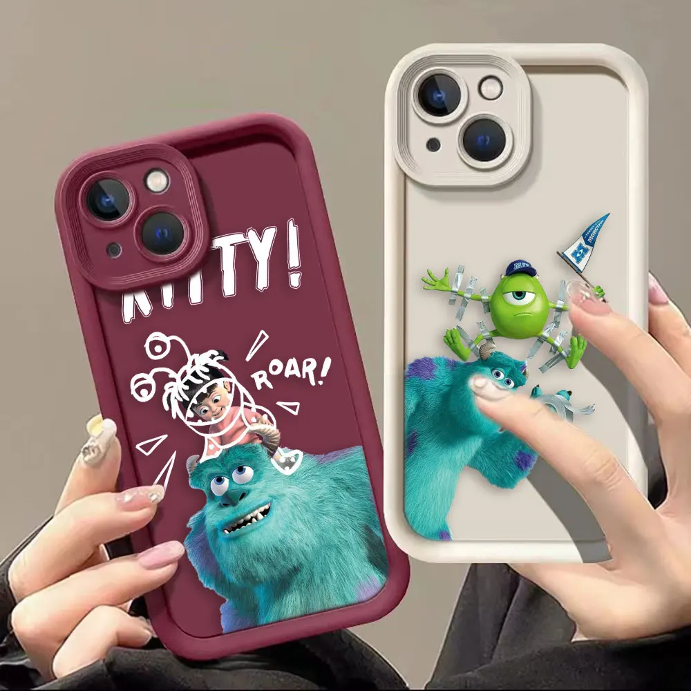 Luxtury Phone Case For iPhone 15 14 12 13 11 Pro 8 7 SE Plus X XR XS Max Soft Silicone Funda Case Shell D-Disney Monsters Inc