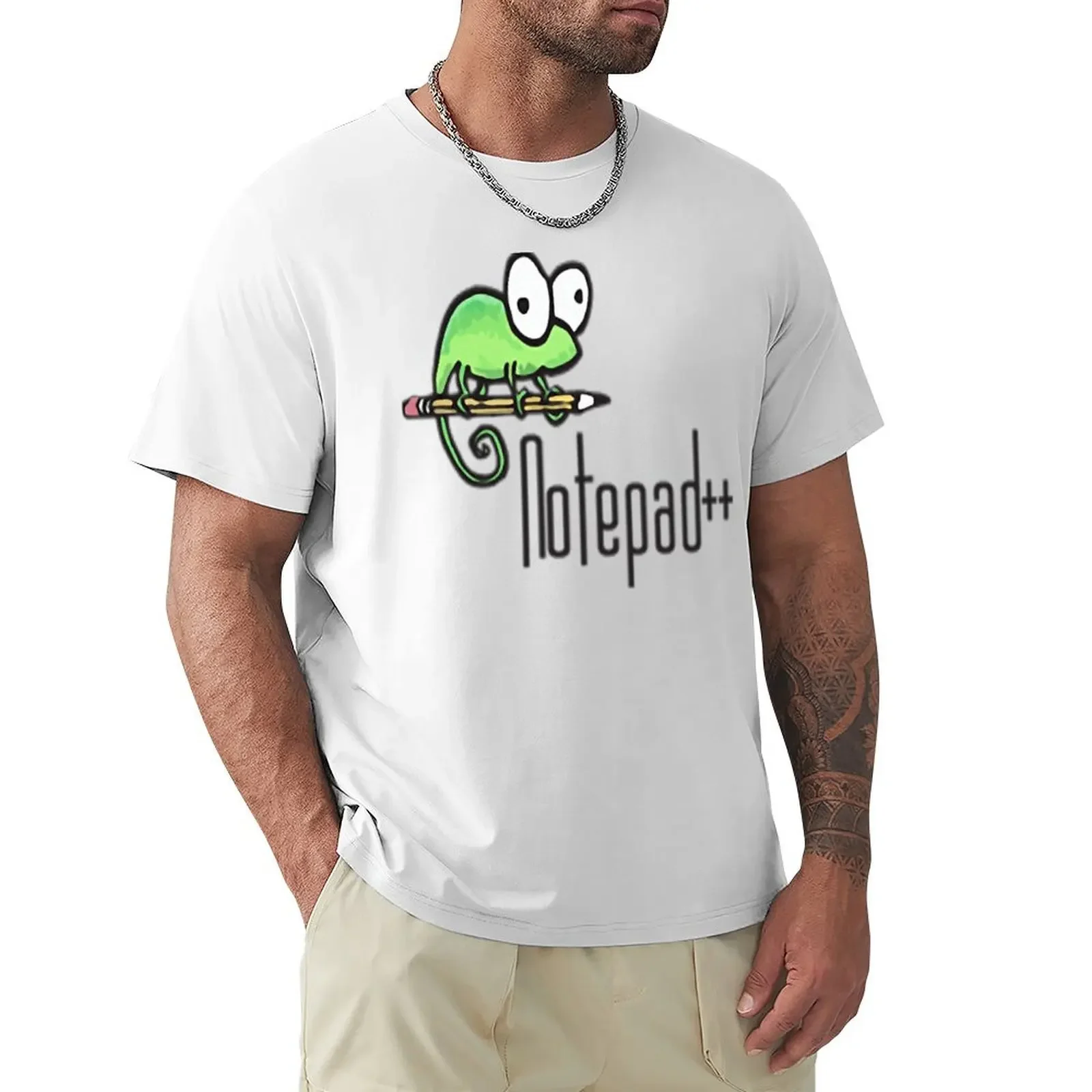 Notepad++ T-Shirt blue archive anime tshirt sublime tshirts for men