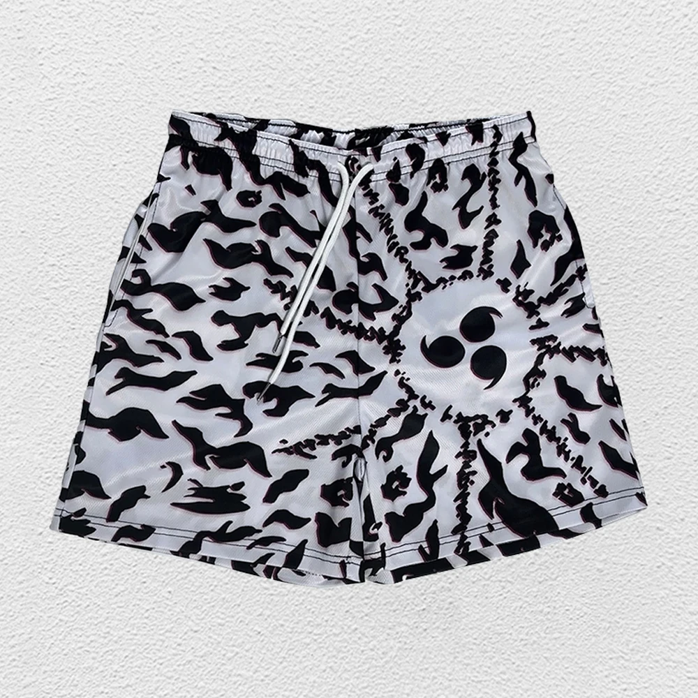 Anime Running Shorts Men Gym Sports Shorts Quick Dry Workout Training Gym Fitness Jogging Short Pants Summer Men Shorts