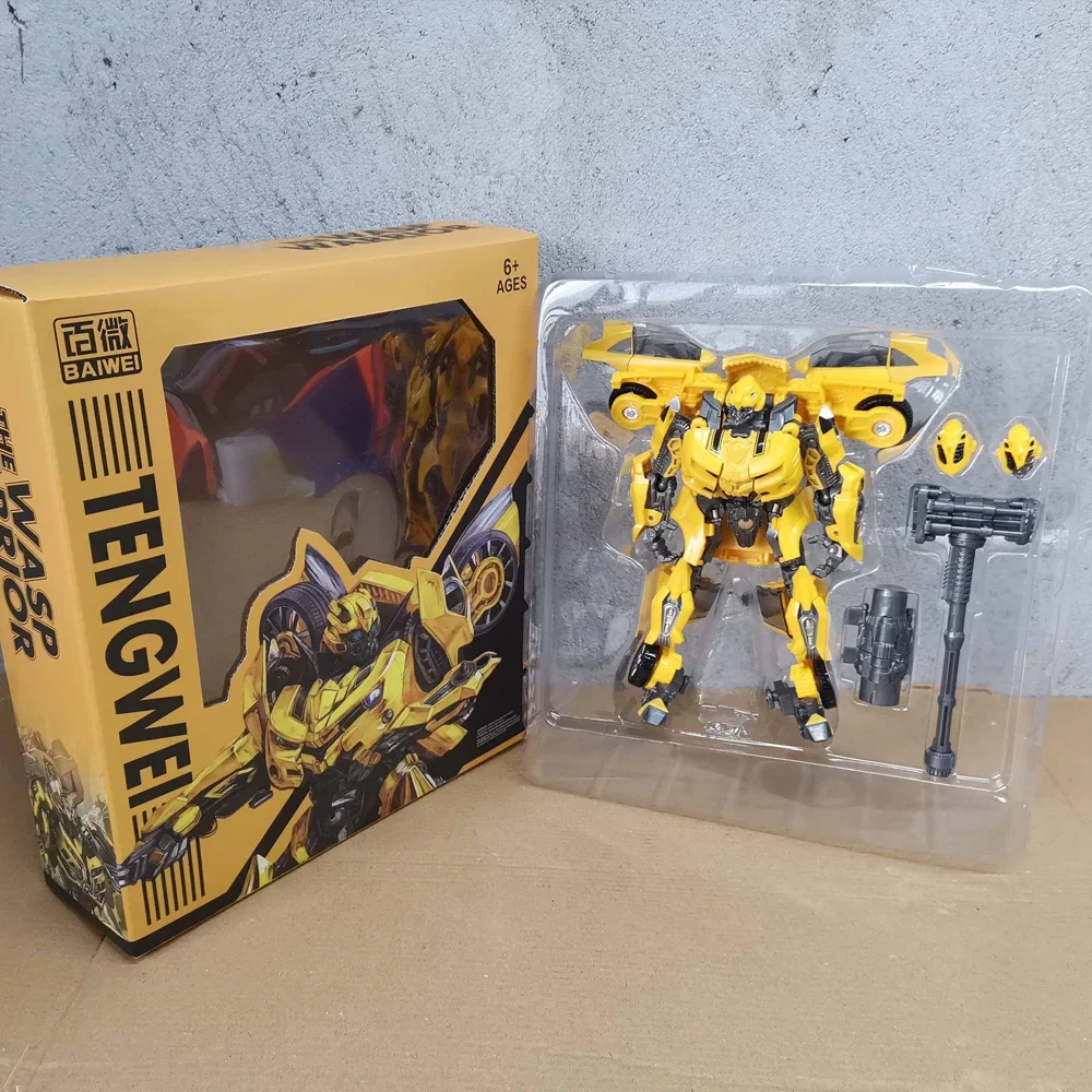 Transformation Toys BAIWEI TW1025 SS49 Yellow Bee Hornet Warrior Movie Action Alloy Figure Robot Beetle Deformation Model Gifts