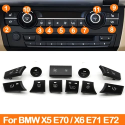 Car Dashboard Air Conditioning Ac Ventilative Circulation Adjust Switch Fan Button Keys Cover Cap for BMW X5 E70 X6 E71 E72