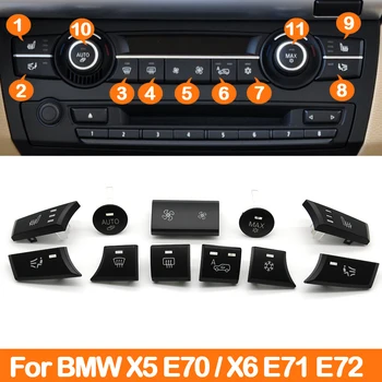 Auto Armaturenbrett Klimaanlage Ac Ventilative Zirkulation Einstellen Schalter Lüfter Taste Tasten Abdeckung Kappe für BMW X5 E70 X6 E71 E72