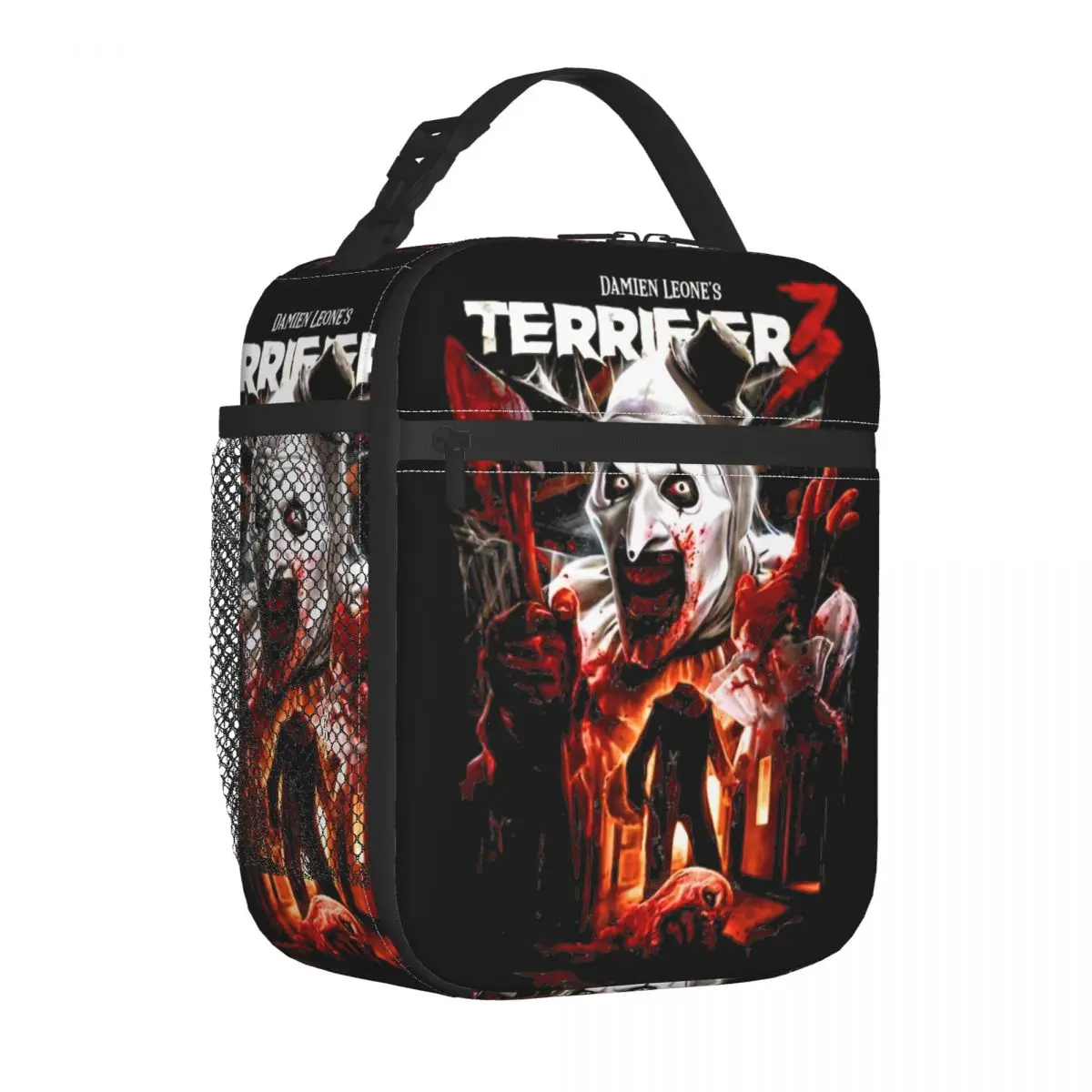 Terrifier 3 Heads Will Roll Insulated Lunch Bags Thermal Bag Lunch Container Clown Tote Lunch Box for Men Women Work Outdoor