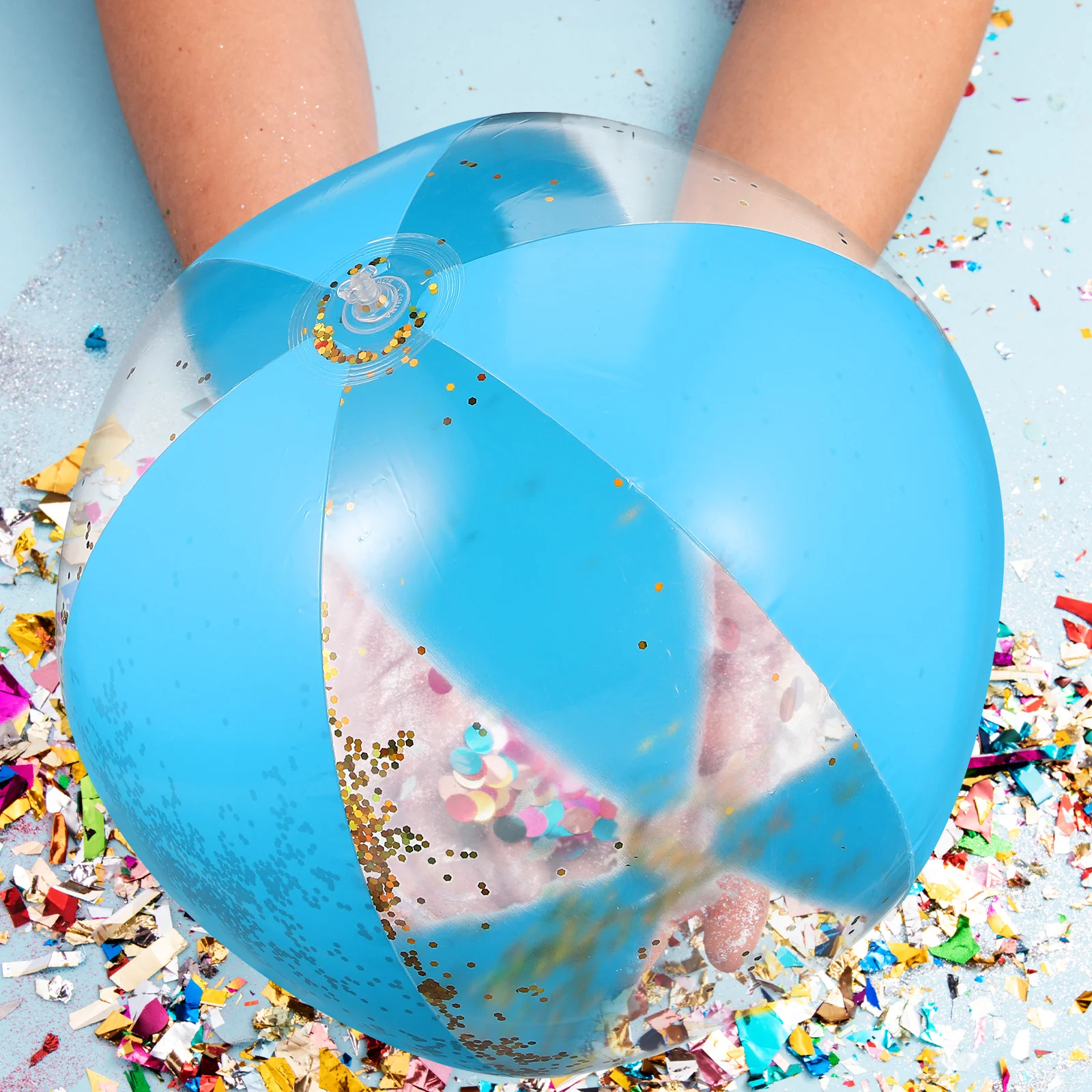 4 قطع من كرات بريق الترتر القابلة للنفخ، كرات شاطئ كبيرة لحمام السباحة من مادة PVC لتزيين حفلات الصيف، هدايا حفلات الأطفال في الهواء الطلق