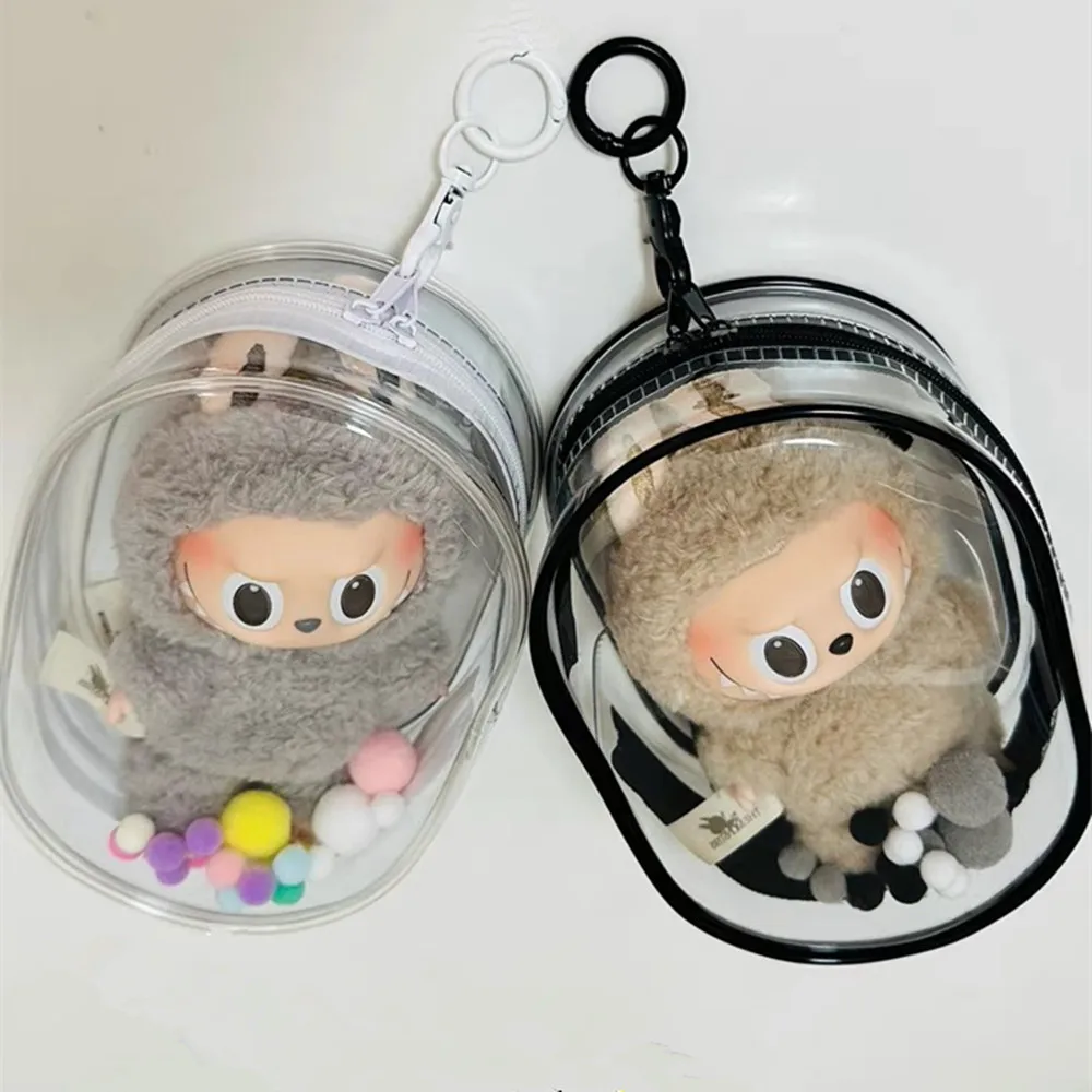 Hot Sale Doll Bag Transparent Plush Dolls Storage Pouch Double Zippers Key Bag Storage Keychain Bag Mystery Box Organizer Box