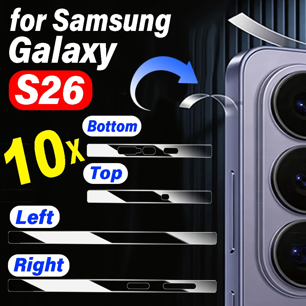 

2/4/6/10Sets Hydrogel Films Protective Stickers for Samsung Galaxy S26 HD Anti-scratch Dust-proof Frame Border Protectors Covers