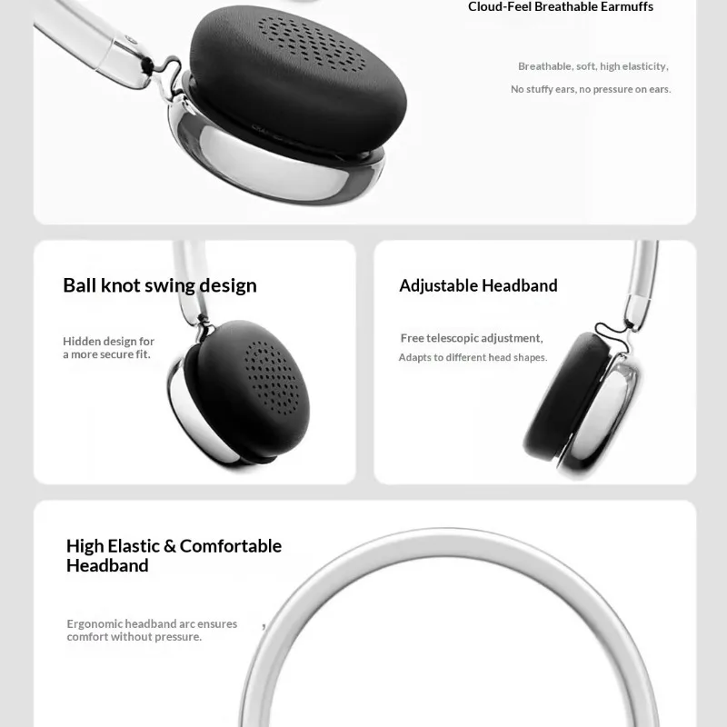 Edifier Auro Ace Over-Ear Bluetooth Headphones with Lyrics Display - Long Battery