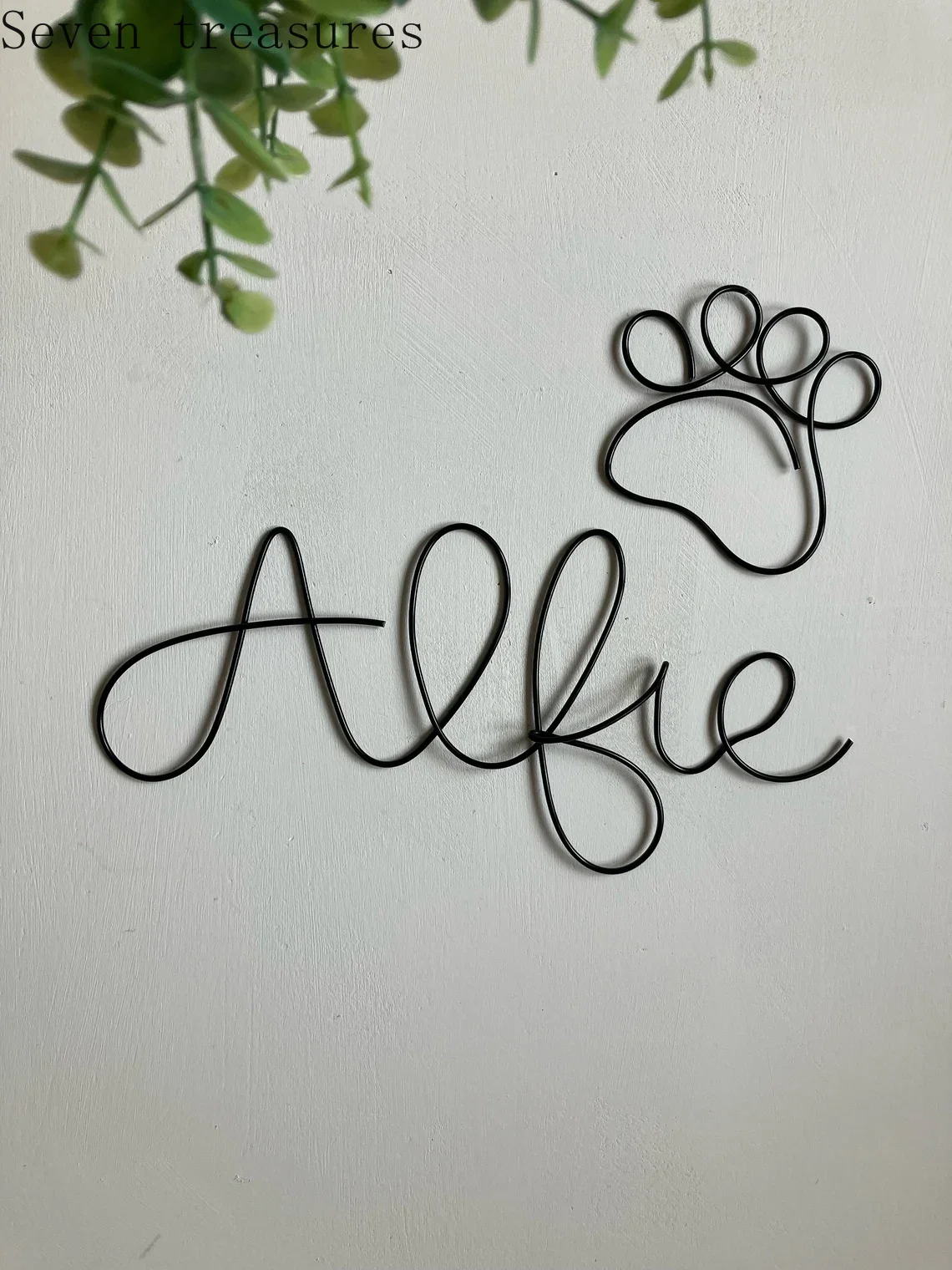 Décoration murale personnalisée avec lettres faites à la main pour animaux de compagnie, un ensemble de noms et de griffes sont parfaits pour la décoration de la chambre des animaux de la maison